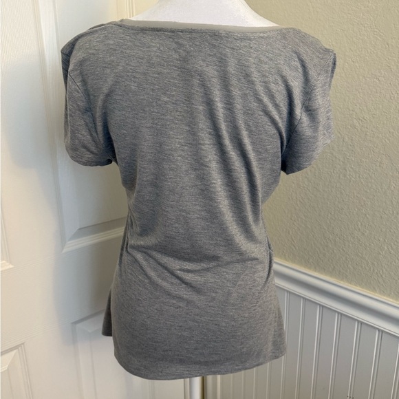 WHBM Grey Ruched Tee - Picture 2 of 5